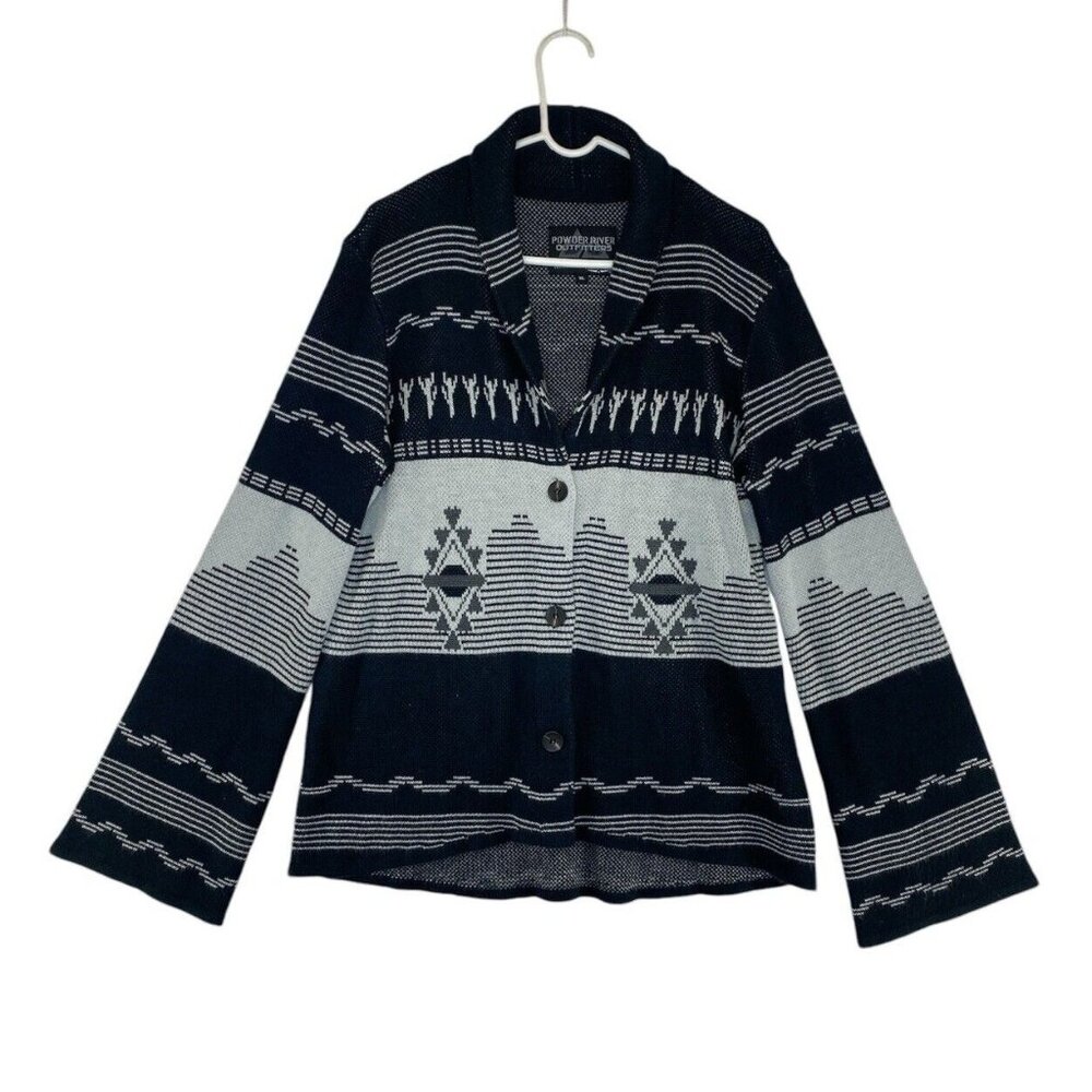 Powder River Outfitters by Panhandle Aztec Tribal Western Cardigan Women's Sz XL